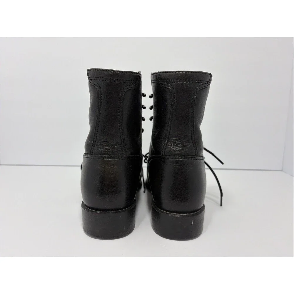 Ariat Black Heritage Leather Lace Up Style 32501 Size 7EE **Cigarette Smell